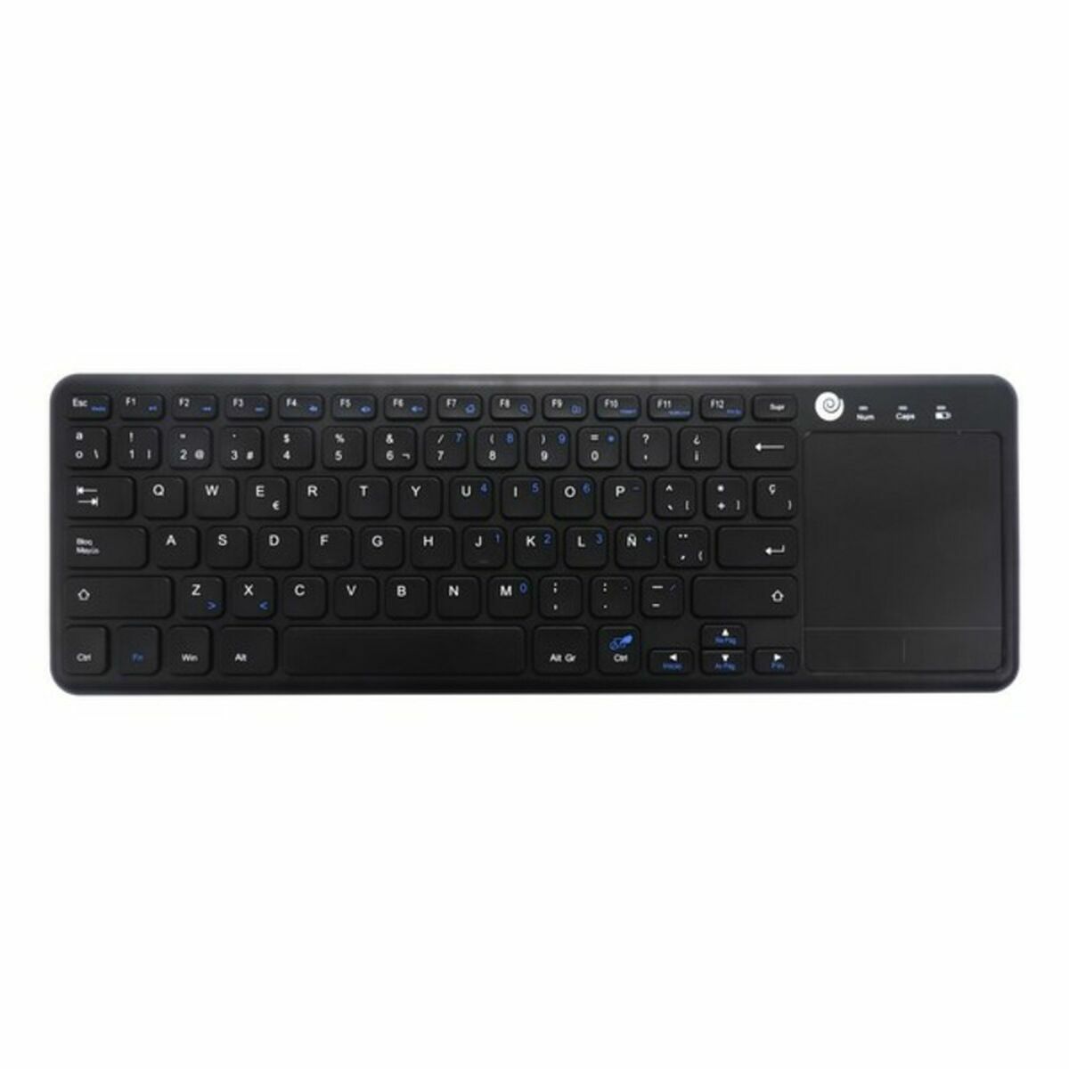 Näppäimistö ohjauslevyllä CoolBox CoolTouch Musta Espanjalainen Qwerty
